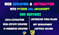 build web scrapers and automation bots in python and js