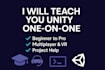 teach you unity, beginner to advanced game development