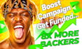 do kickstarter crowdfunding campaign promotion outreach to backers list