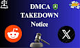 remove content from reddit and x under dmca