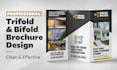 design a professional trifold or bifold brochure with clean layout