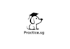 design unique sitting dog logo