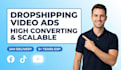 create dropshipping video ads for tik tok video ads or facebook ads