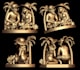 custom couple figurine with pets, stylized 3d sculpt