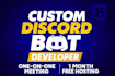 develop professional custom discord bot,automation in python or javascript