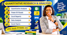 do quantitative research, spss, power bi, python, excel data analysis, reports