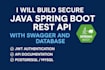 build secure java spring boot rest API with database and swagger