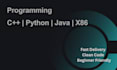 code in python java cpp or x86