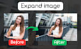 professionally expand images on the same background