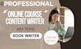 course creation, course content, ebook online course, online course content