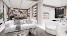 design a living room and present it as a 4k video render