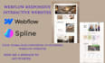 be your webflow expert webflow redesign interactive 3d website webflow portfolio