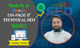 do on page and technical SEO to grow your google