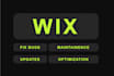 fix bugs, update content, and maintain your wix websites