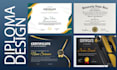 custom diploma certificate template design