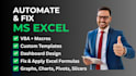 fix and create excel formulas, spreadsheets