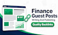 write and publish finance blog guest post with SEO backlink services