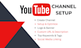 create and setup youtube channel
