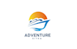 design a modern premium adventure travel logo