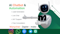 build custom ai chatbot for social media using manychat