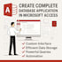 build a complete microsoft access database application with forms, reports