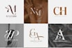 design a modern monogram and initial letter logo