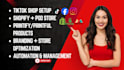 set up tiktok shop and shopify printify printful pod store