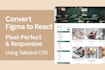 convert your design to responsive react tailwind landing page