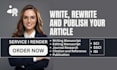 write, rewrite and publish article on sci, isi, ssci, scopus, scie abdc jornal