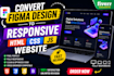 convert figma design to responsive HTML CSS js website