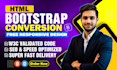 convert figma to html, psd to html, xd to html responsive bootstrap 5
