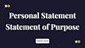 proofread and edit statement of purpose or personal statement