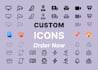 professional custom icons for web and apps