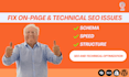 monthly on page and technical SEO schema markup and page speed optimization