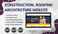 create construction, architecture, or plumbing wordpress website design