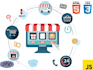 develop a responsive ecommerce website using HTML, CSS, js, and PHP