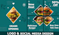 do creative logo design and pro social media design