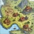 hand draw a fantasy map with digital art