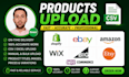 bulk import and export products on shopify, ecwid, wix, ebay, bigcommerce SEO