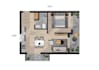 render floor plans for real estate presentation and airbnb