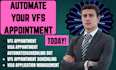 develop vfs appointment bot, vfs bot, vfs appointment bot, appointment bot, vfs