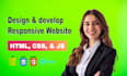 develop responsive website with html css and js