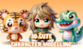 create cute chibi 3d character modeling
