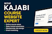 setup kajabi online course, kajabi website, kajabi expert funnel builder
