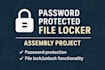 create a secure password protected file locker using nasm