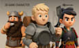 create 3d game character and props, low poly assets