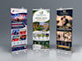 design roll up, pull up, retractable banner roller and event banner