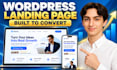 build a high converting wordpress landing page