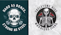 do skull typography slogan motivational t shirt vector logo design