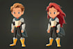 design a 2d cartoon character